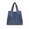Wrapables Medium Foldable Tote Nylon Reusable Grocery Bag (Set of 2), Navy Deco